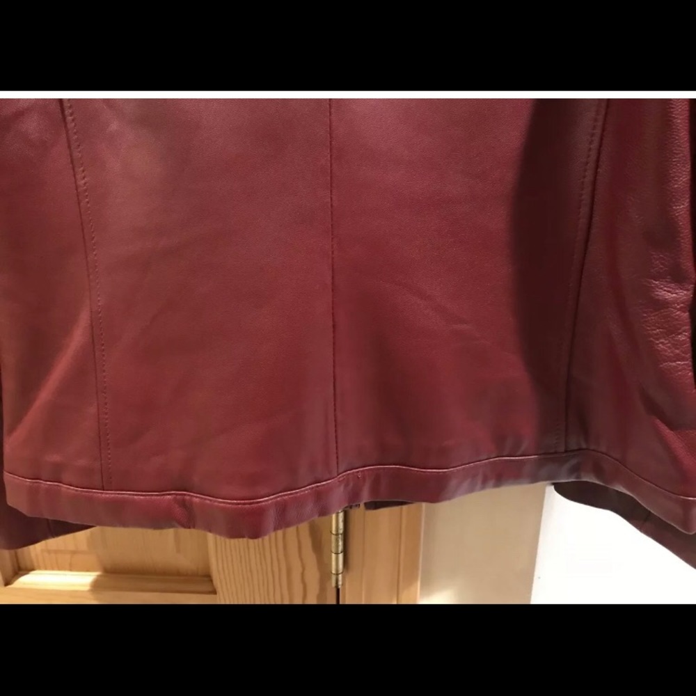 Leather Jacket ~ Siena Studio~Wine/Burgundy~Medium - image 7